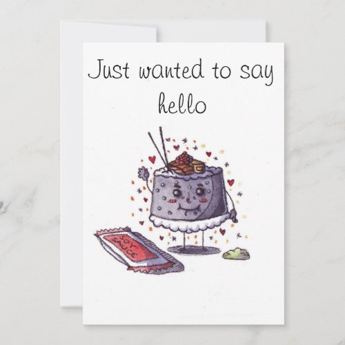Just wanted to say hello sushi card