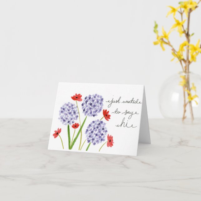 Just Wanted to say Hi Card (Yellow Flower)