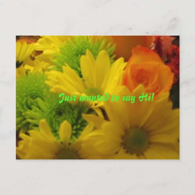 Just wanted to say hi postcard (Front)