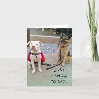 JUST WANTED TO SAY THANK YOU CARD