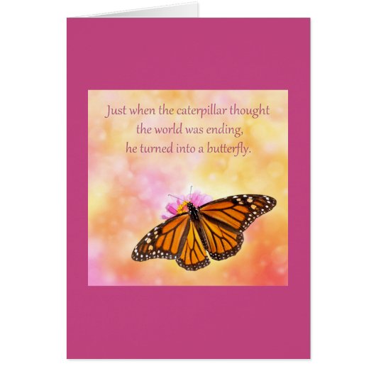 Just when the caterpillar thought (Front)