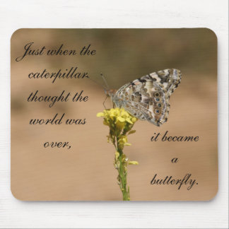 Just when the caterpillar thought the... mouse pad