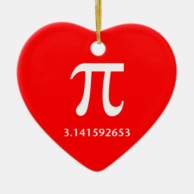 Just White Pi Nothing More 3.14 Ceramic Ornament (Front)