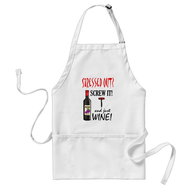 Just Wine Adult Apron (Front)