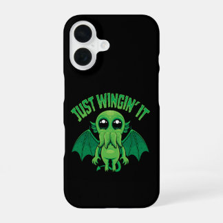 Just Wingin' It Cute Kawaii Cthulhu iPhone 16 Case