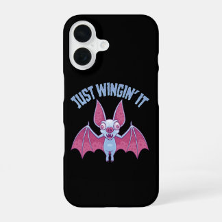 Just Wingin' It Derpy Albino Bat iPhone 16 Case