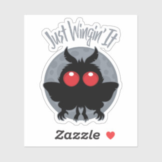 Just Wingin' It Mothman Mischief Sticker