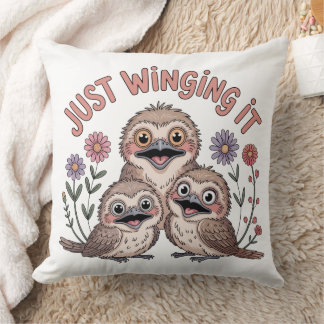 Just Winging It Throw Pillow