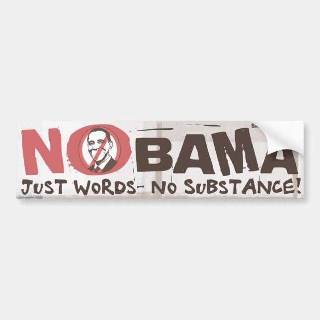 Just Words, No Substance Bumper Sticker  (Front)