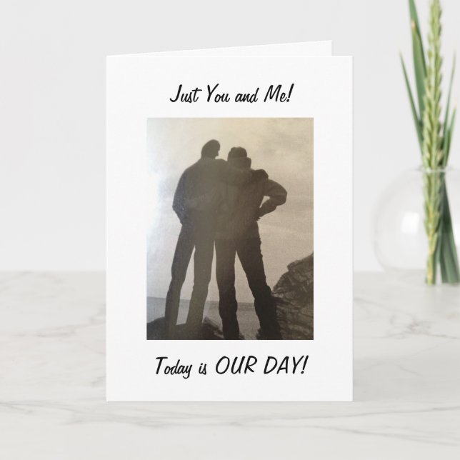 JUST YOU AND ME ON OUR FIRST ANNIVERSARY CARD (Front)