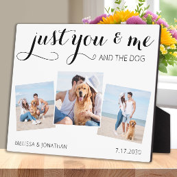 Just You Me And The Dog Custom Photo Collage Plaque