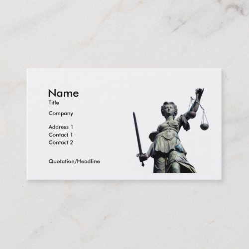 Justice 01A Business Card Template
