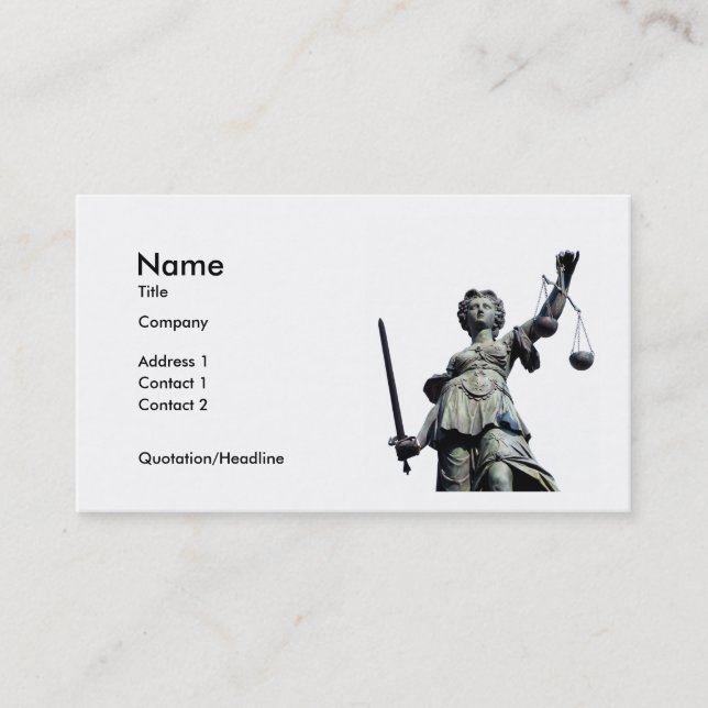 Justice 01A Business Card (Front)