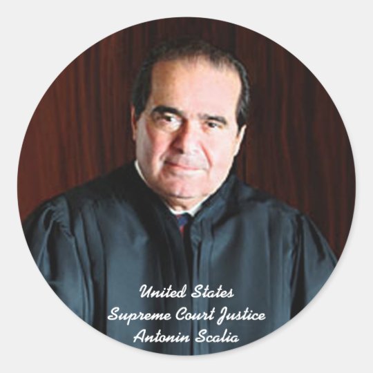 Justice Antonin Scalia Classic Round Sticker
