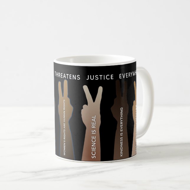 Justice Anywhere Threatens Justice Everywhere Coffee Mug (Front Right)