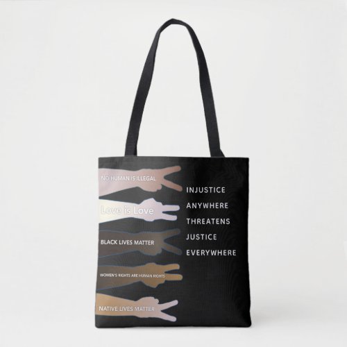 Justice Anywhere Threatens Justice Everywhere Tote Bag