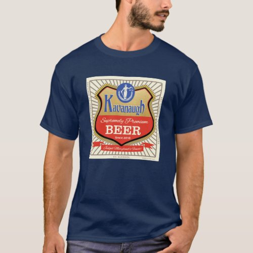 Justice Brett Kavanaugh Funny Vintage Beer Logo T_Shirt
