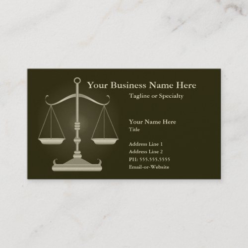 justice business cards