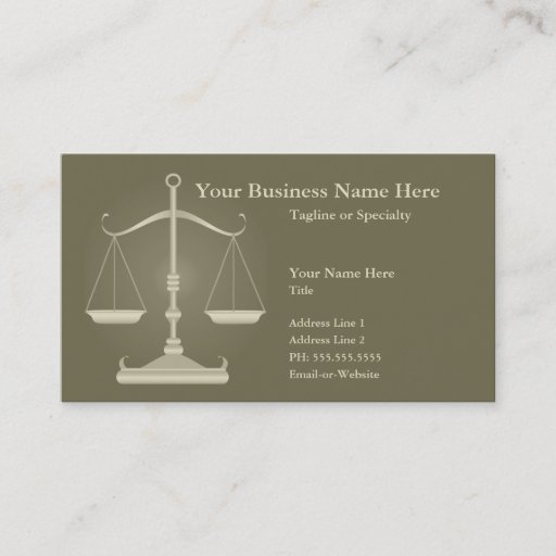 Customizable justice business card templates