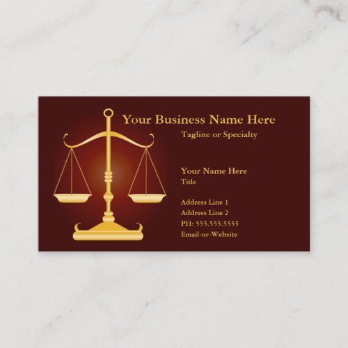 justice business card