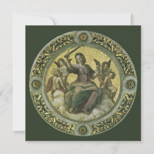 Justice by Raphael Sanzio, Law School Graduation Invitation