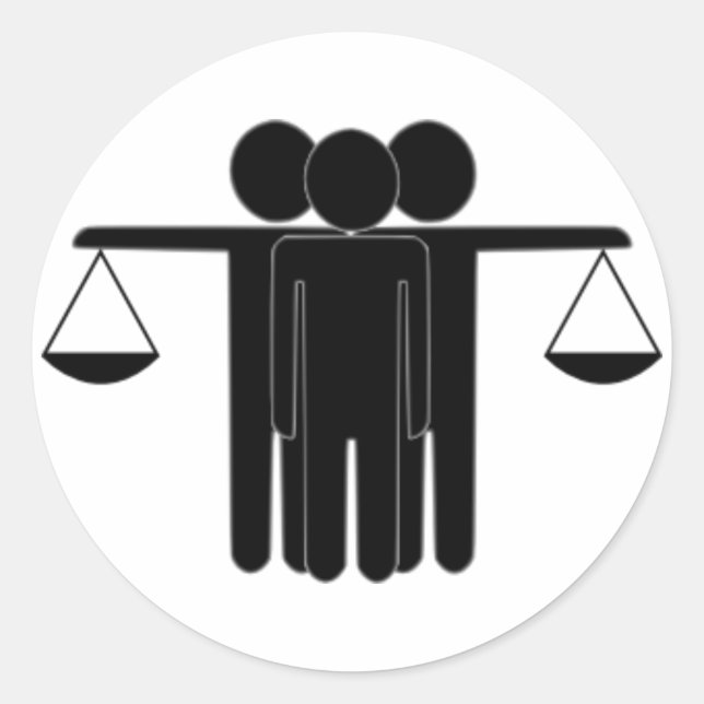 Justice Classic Round Sticker (Front)