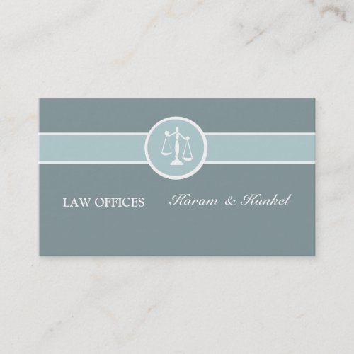 Justice Court Criminal Attorney Legal Scale Business Card