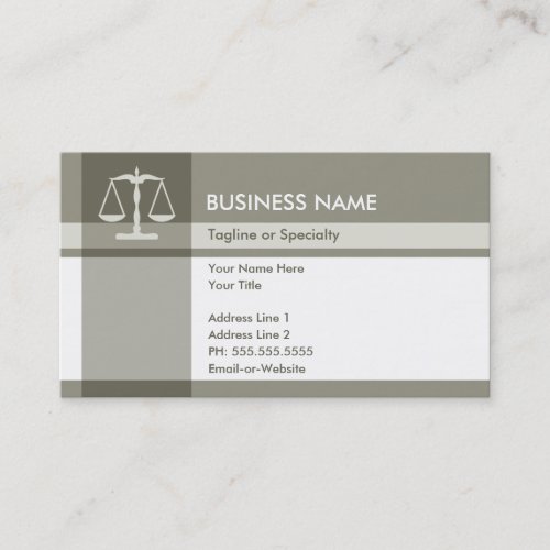 justice elegance business card