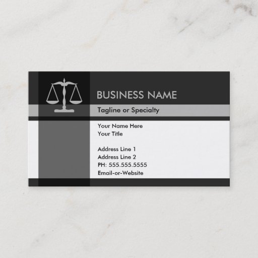 Customizable justice elegance business card template