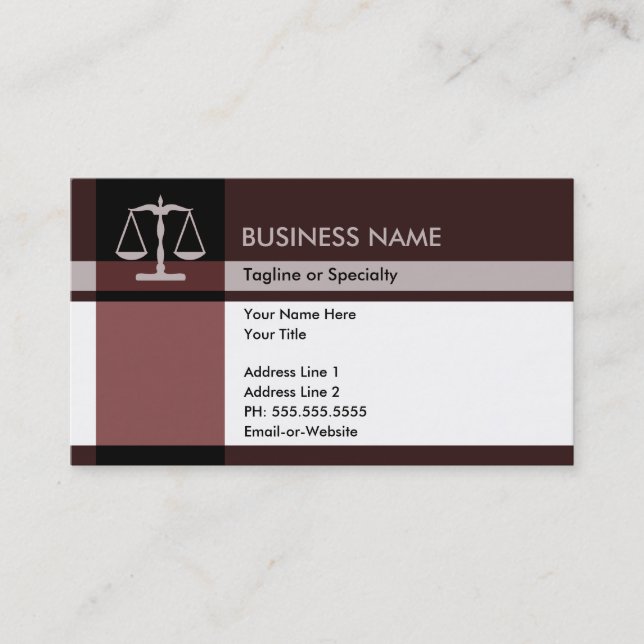 justice elegance business card (Front)