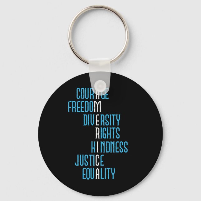 Justice Equality America Anti-trump Resist Politic Keychain (Front)