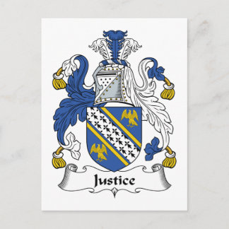 Justice Family Crest Postcard