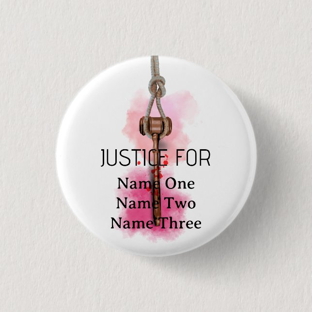 Justice for everyone button (Front)