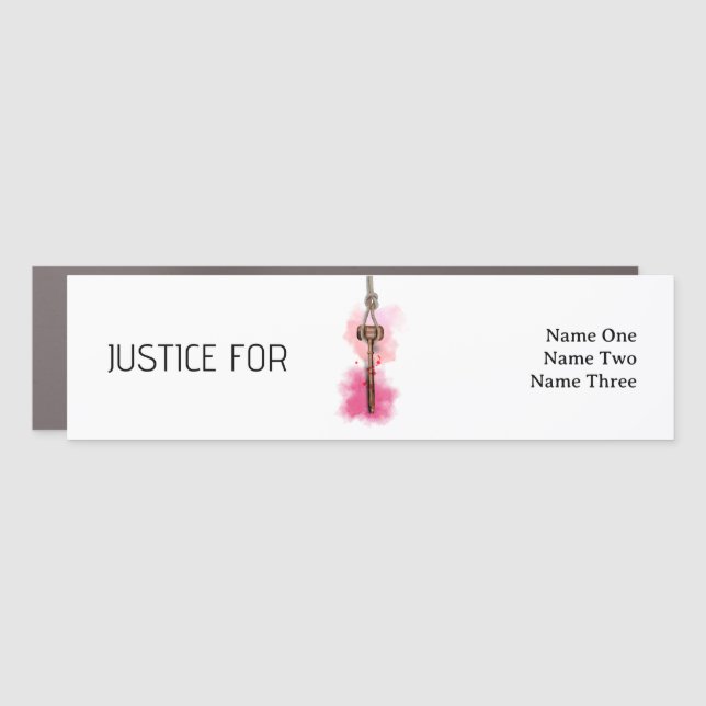Justice for everyone car magnet (Front)