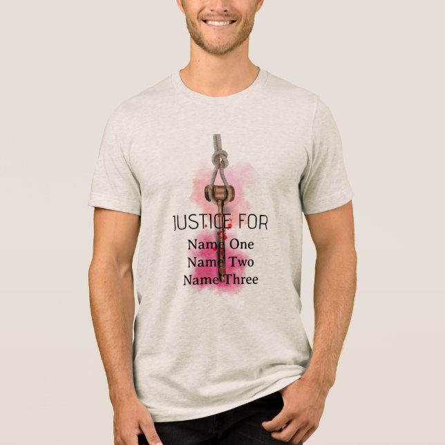 Justice for everyone Tri-Blend shirt (Front)