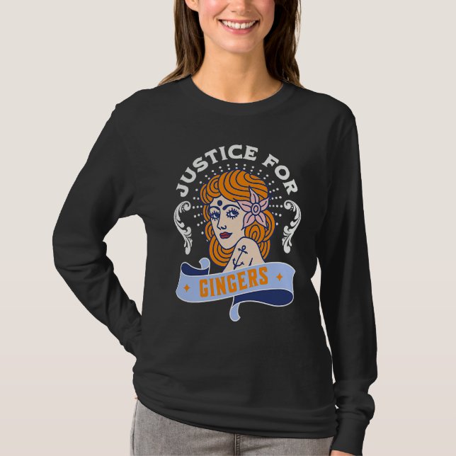 Justice For Gingers  Redhead Pride T-Shirt (Front)