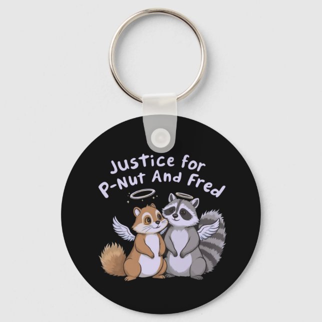  Justice for P-Nut and Fred A Humorous Stand Keychain (Front)