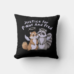  Justice for P-Nut and Fred A Humorous Stand Throw Pillow