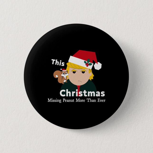 Justice For Peanut The Squirrel – Christmas Xmas S Button (Front)