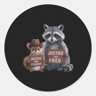 Justice For Peanut The Squirrel Justice For Fred T Classic Round Sticker