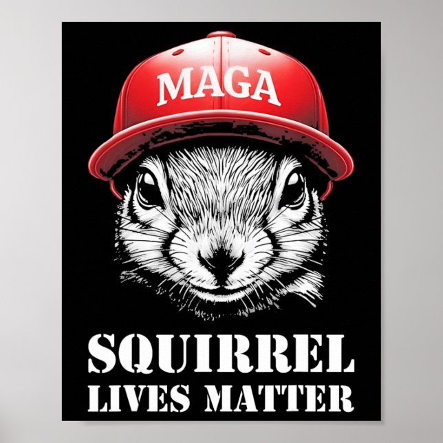 Justice For Peanut The Squirrel Lives Problem Vote Poster (Front)