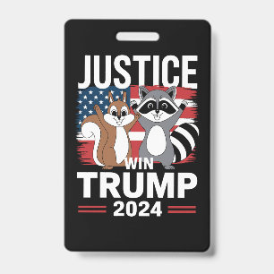 Justice For Peanut Win Trump 2024 Badge