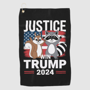 Justice For Peanut Win Trump 2024 Golf Towel