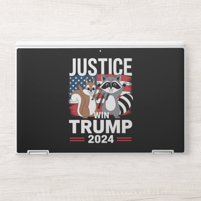 Justice For Peanut Win Trump 2024 HP Laptop Skin (Front)