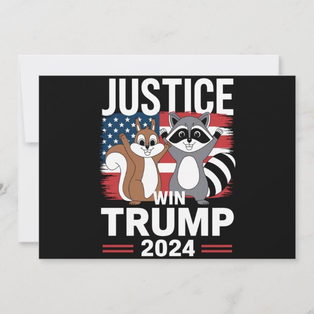 Justice For Peanut Win Trump 2024 Invitation (Front)