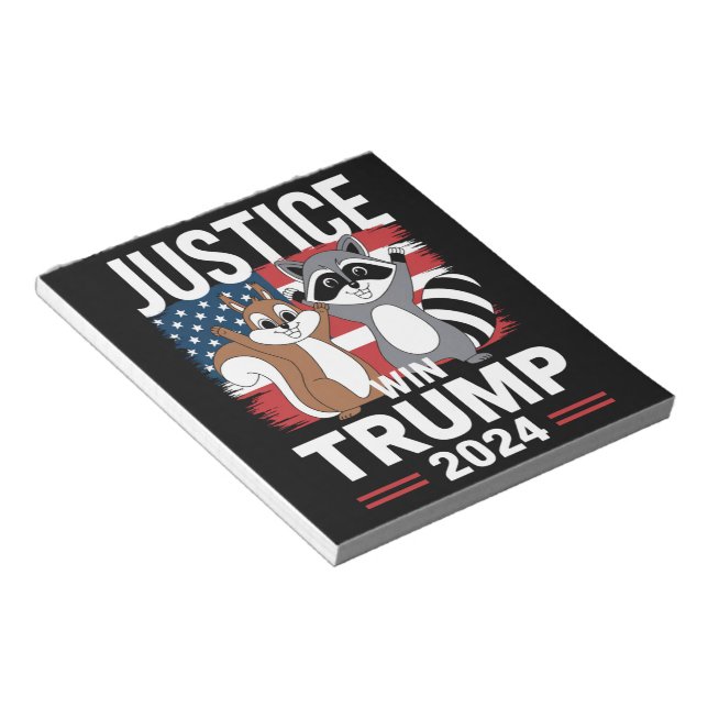 Justice For Peanut Win Trump 2024 Notepad (Angled)