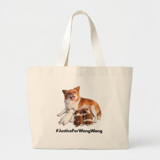 Justice for Wang Wang Large Tote Bag