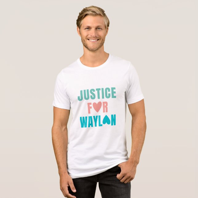 Justice For Waylon Men’s T-shirt Tri-Blend Shirt (Front Full)