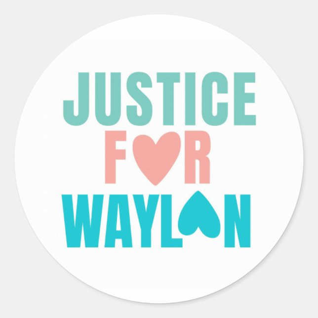 Justice For Waylon Sticker (Front)
