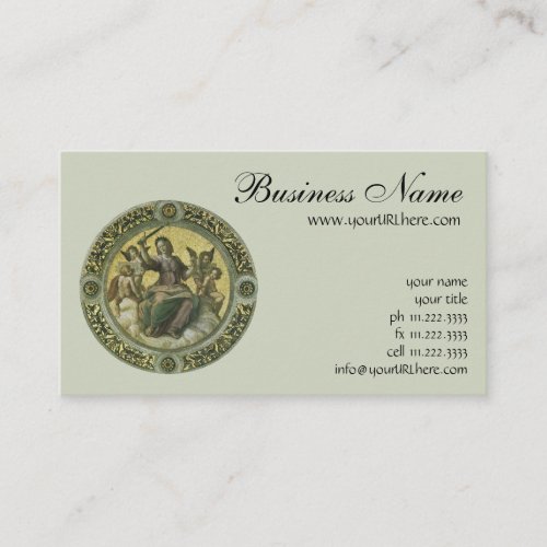 Justice (fresco in the Vatican) by Raphael Business Card